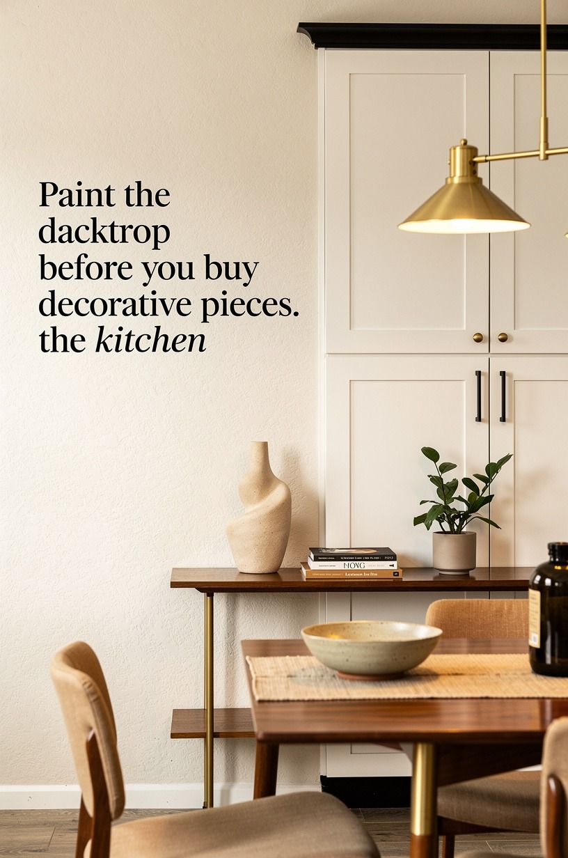 Paint the backdrop before you buy decorative pieces