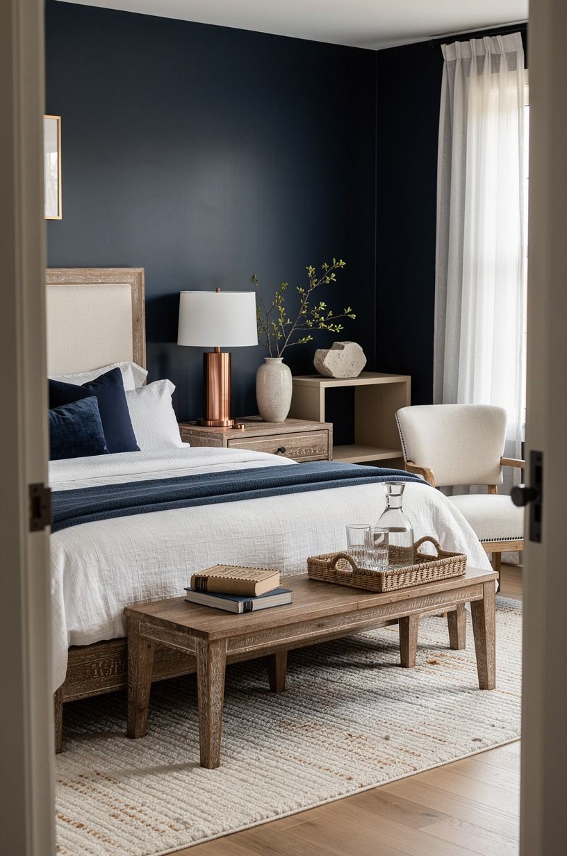 Anchor the bed with the Velvet Gravity Rule