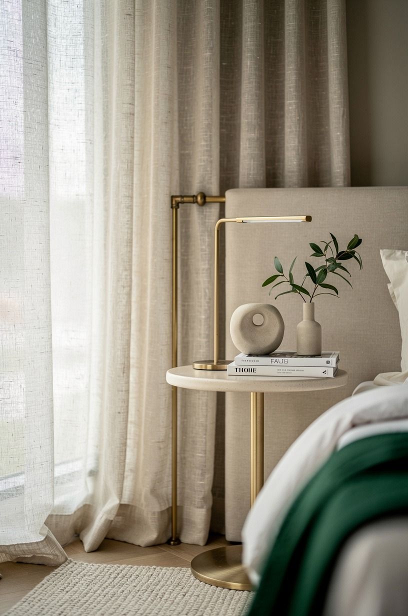 Frame the windows with linen drapes instead of blackout plastic