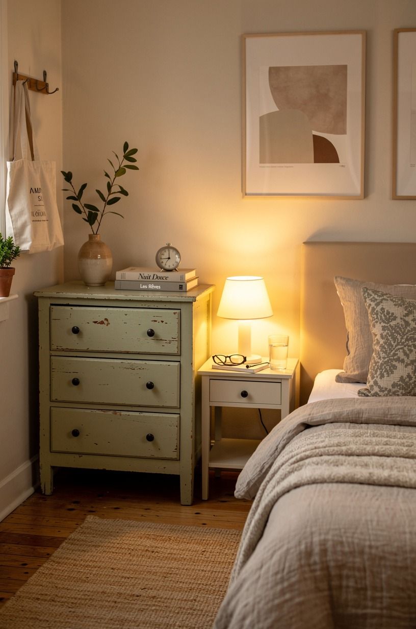 Paint the smaller furniture before replacing it