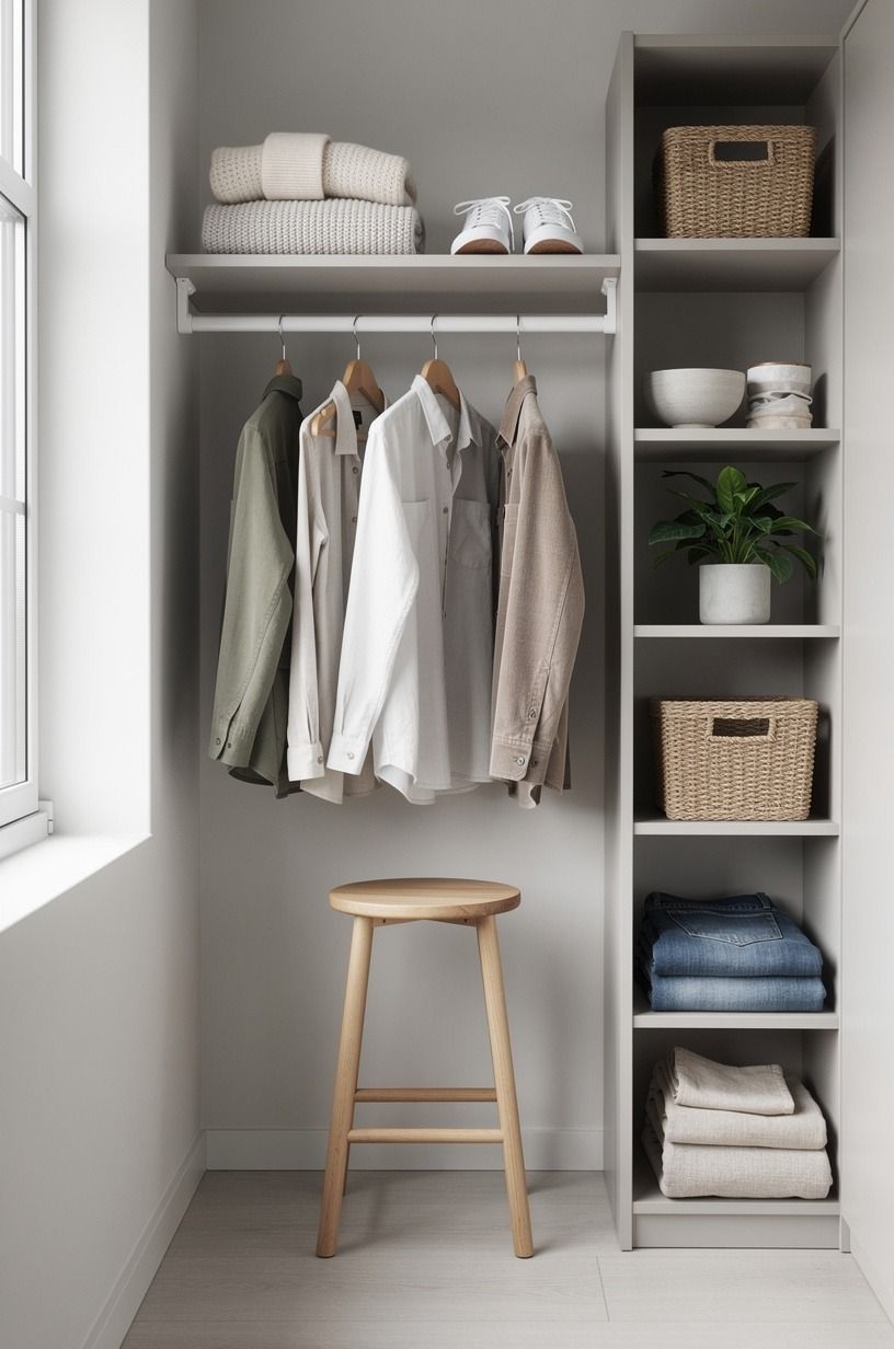 Put a Narrow Stool Where You’d Normally Waste Space