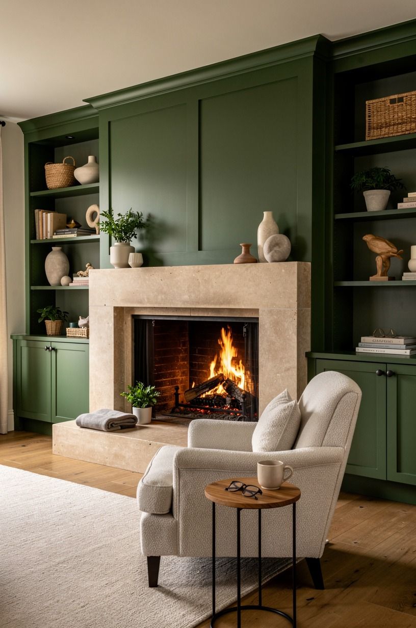 Choose storage over a fake fireplace