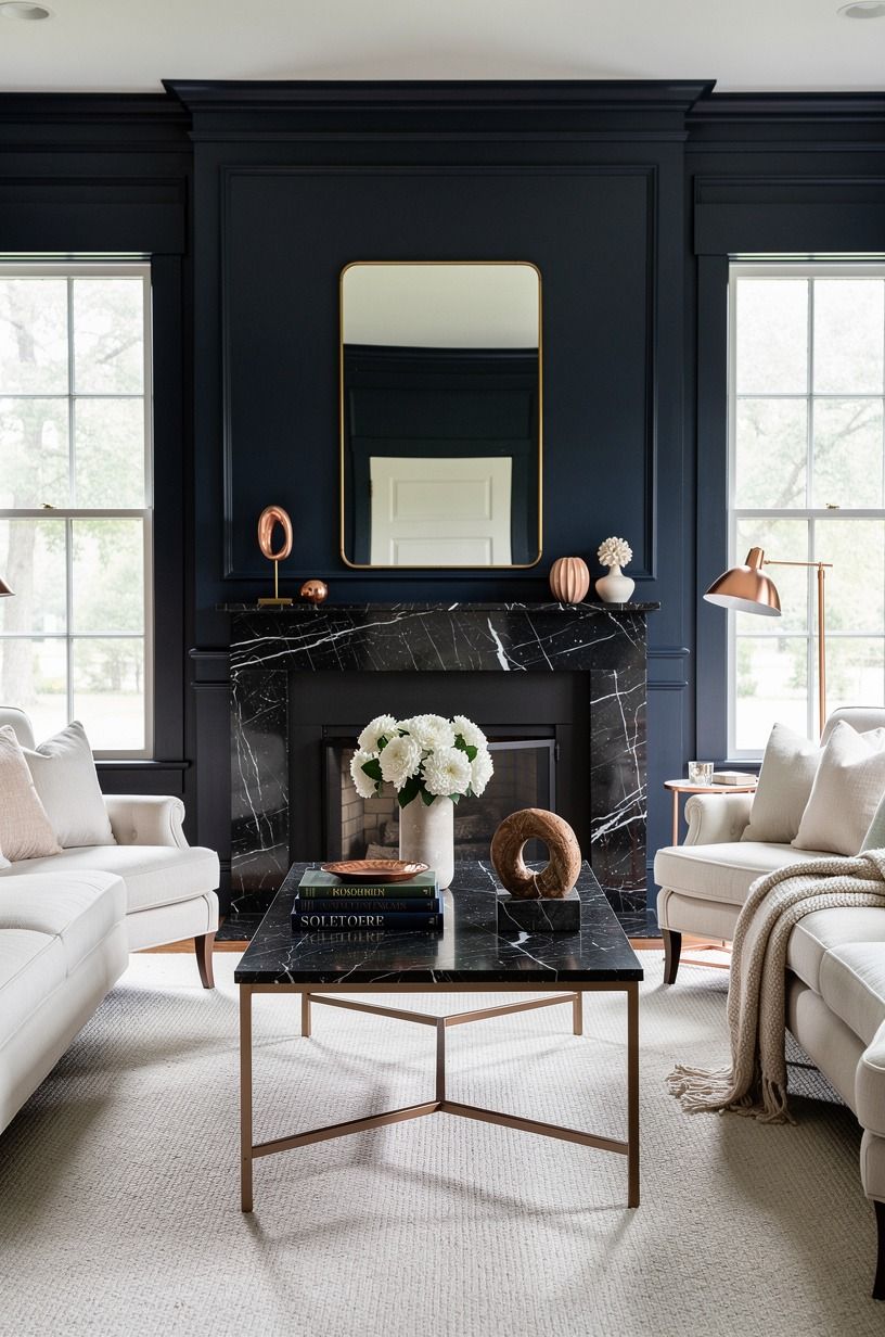 Choose a dramatic paint color for the room that earns it