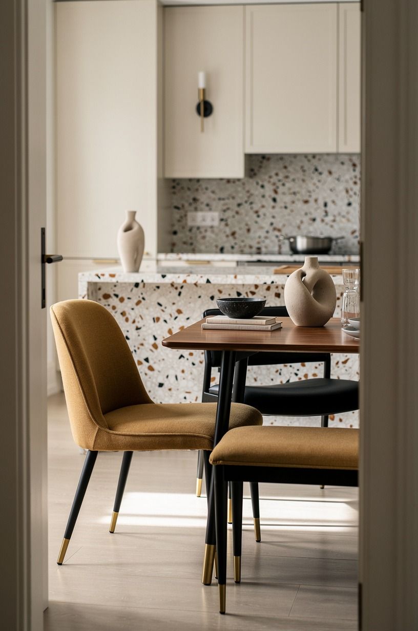 Choose warm seating over cold industrial stools