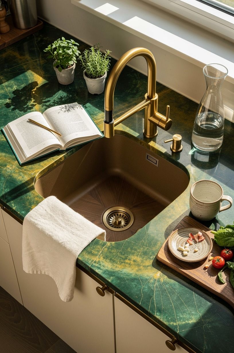 Frame the sink with a faucet that has real presence