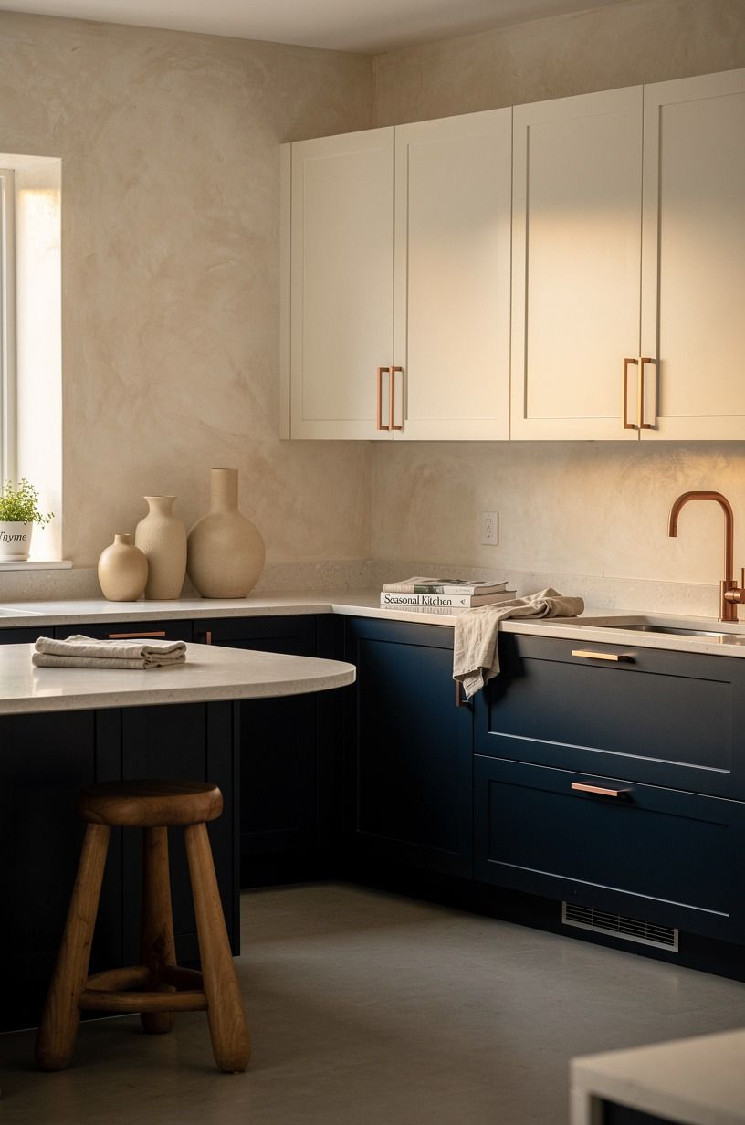 Paint one grounded accent using the Cabinet Contrast Method