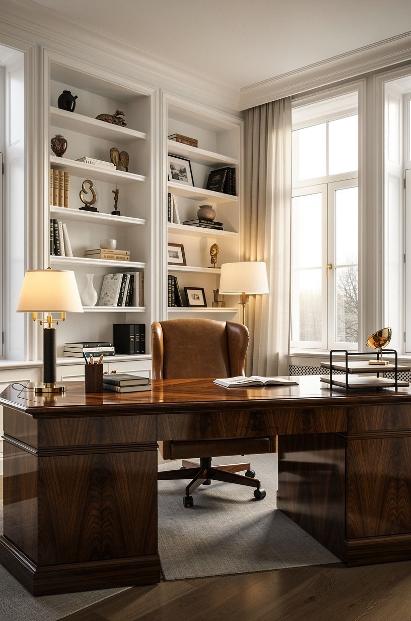 Float a leather chair away from the desk