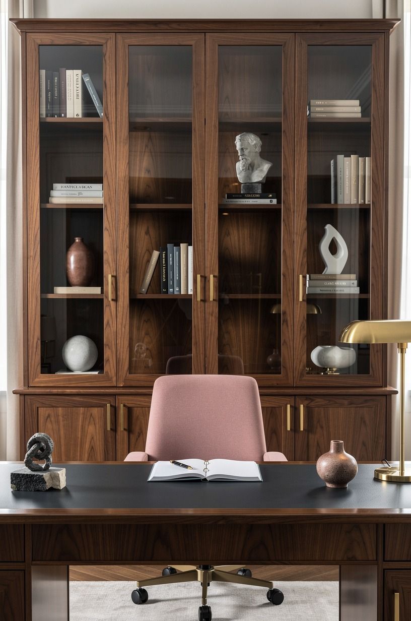 Put a bookcase behind glass, not clutter
