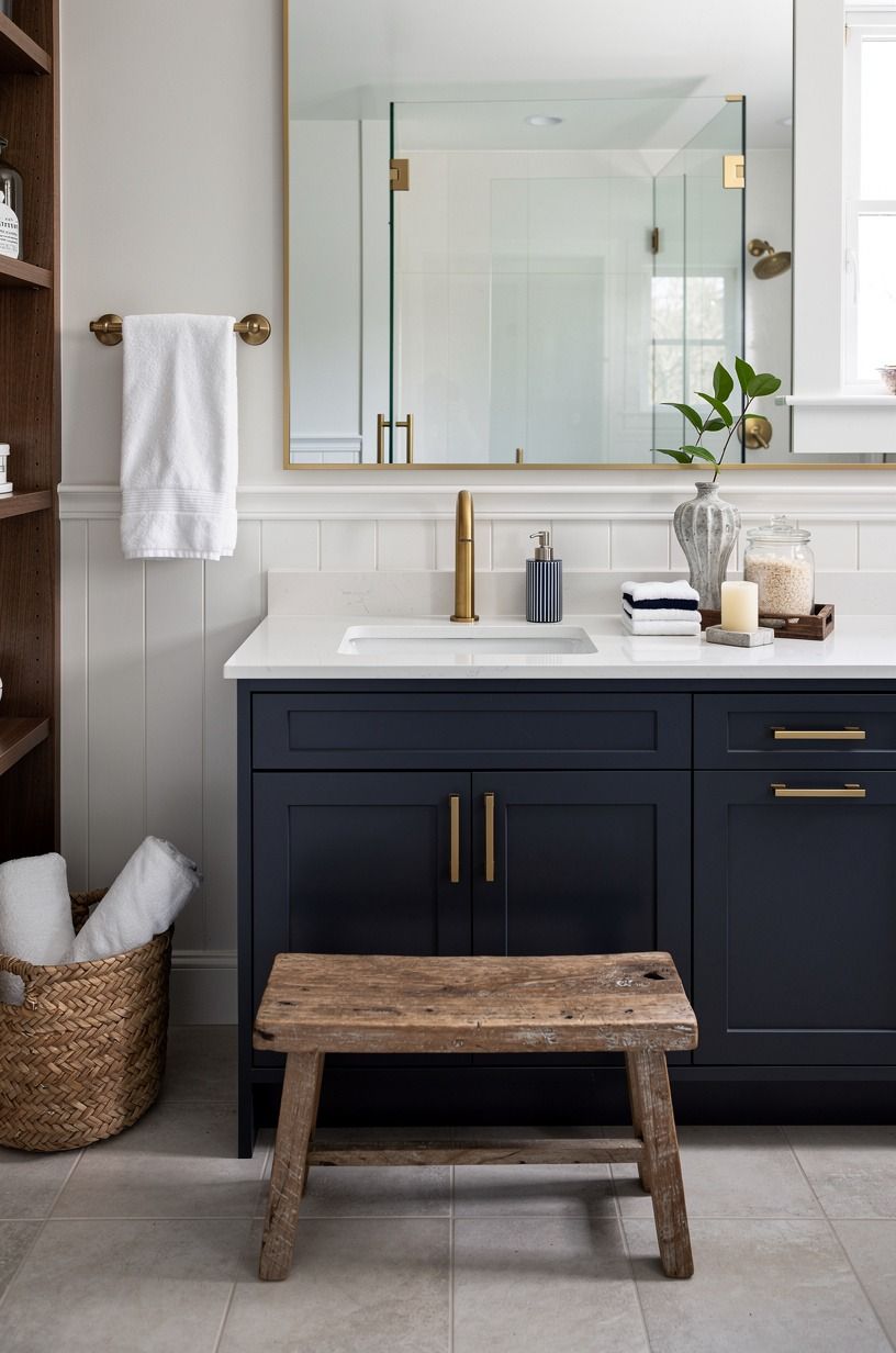Choose brushed brass over polished chrome