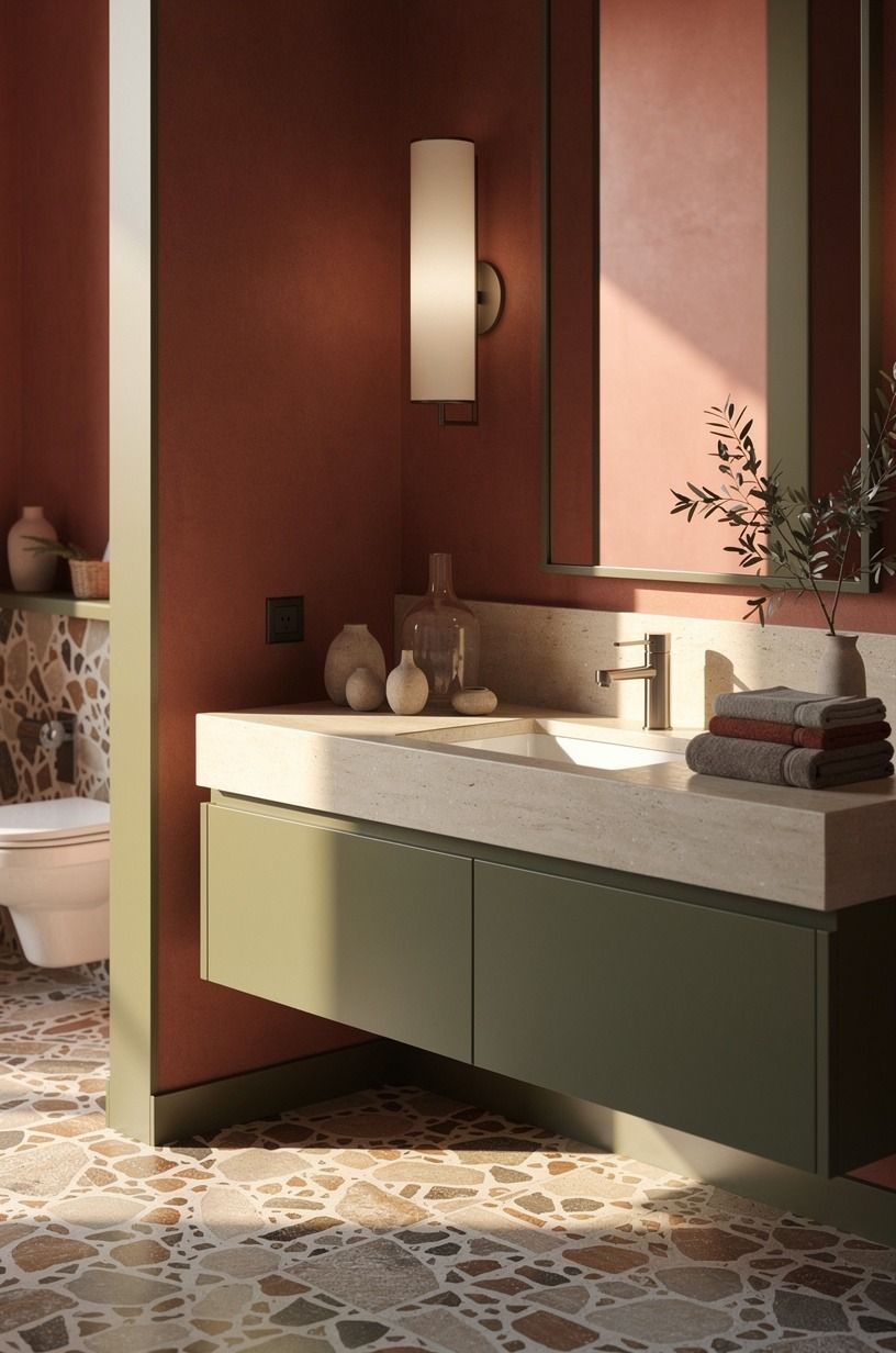 Frame the vanity with a hotel-scale sconce