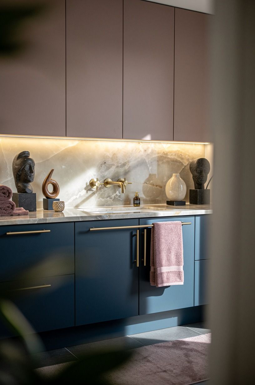 Try Hague Blue for a bold vanity moment