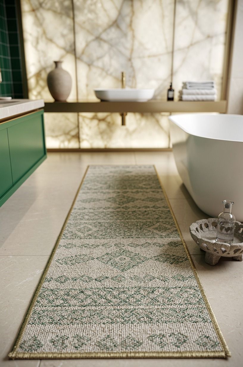 Use a Runner Instead of a Standard Bath Mat