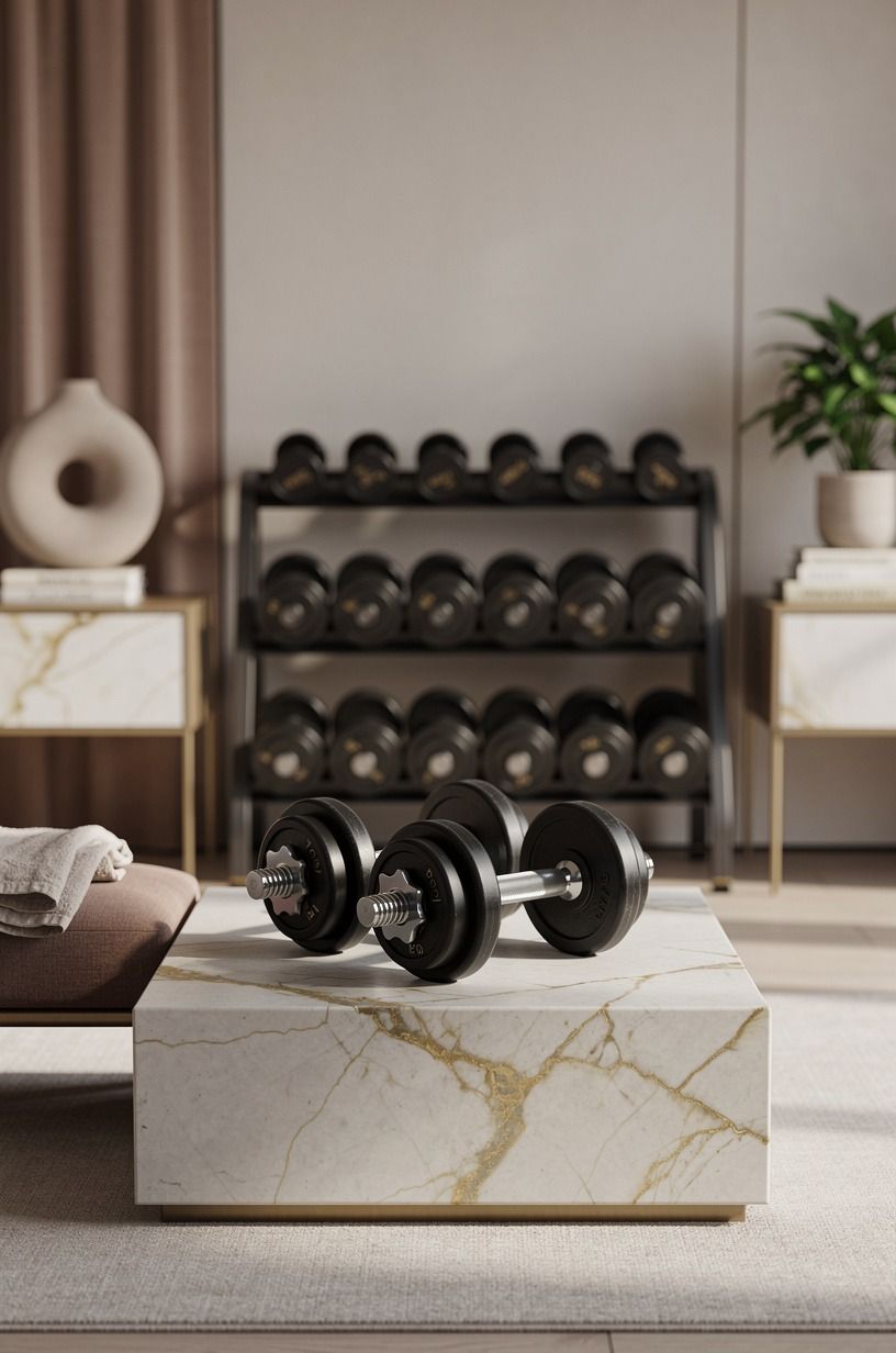 Choose adjustable dumbbells over a crowded rack