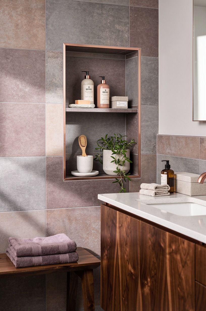 Add a shower niche that holds real life