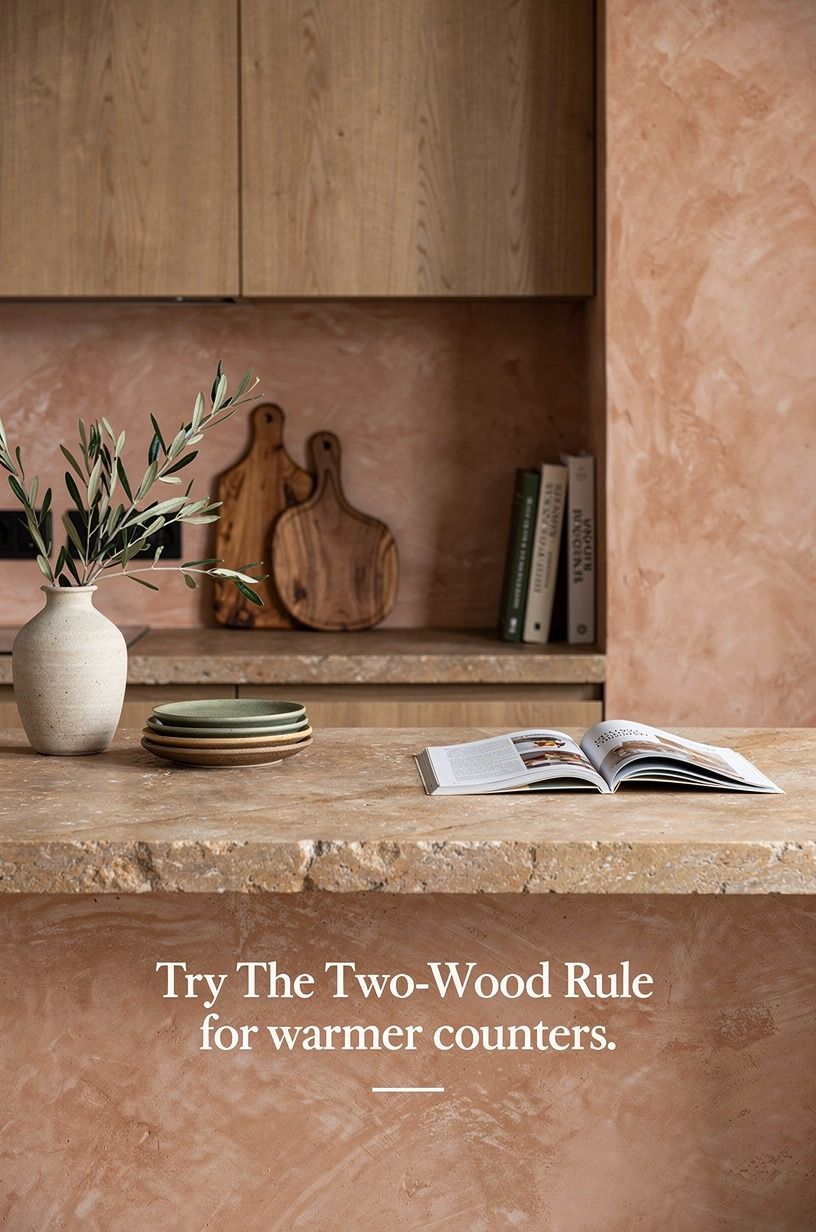 Try The Two-Wood Rule for warmer counters