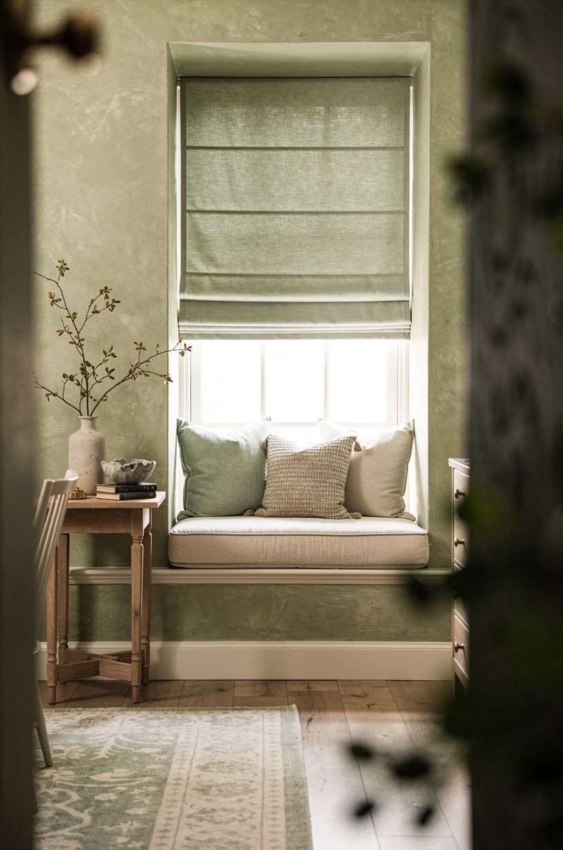 Frame the Glass With Soft Roman Shades, Not Heavy Drapes