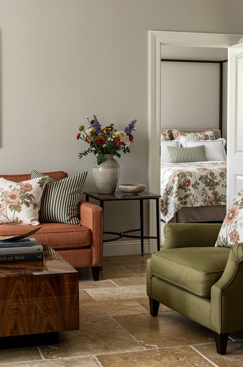 Mix Florals With One Grounding Stripe