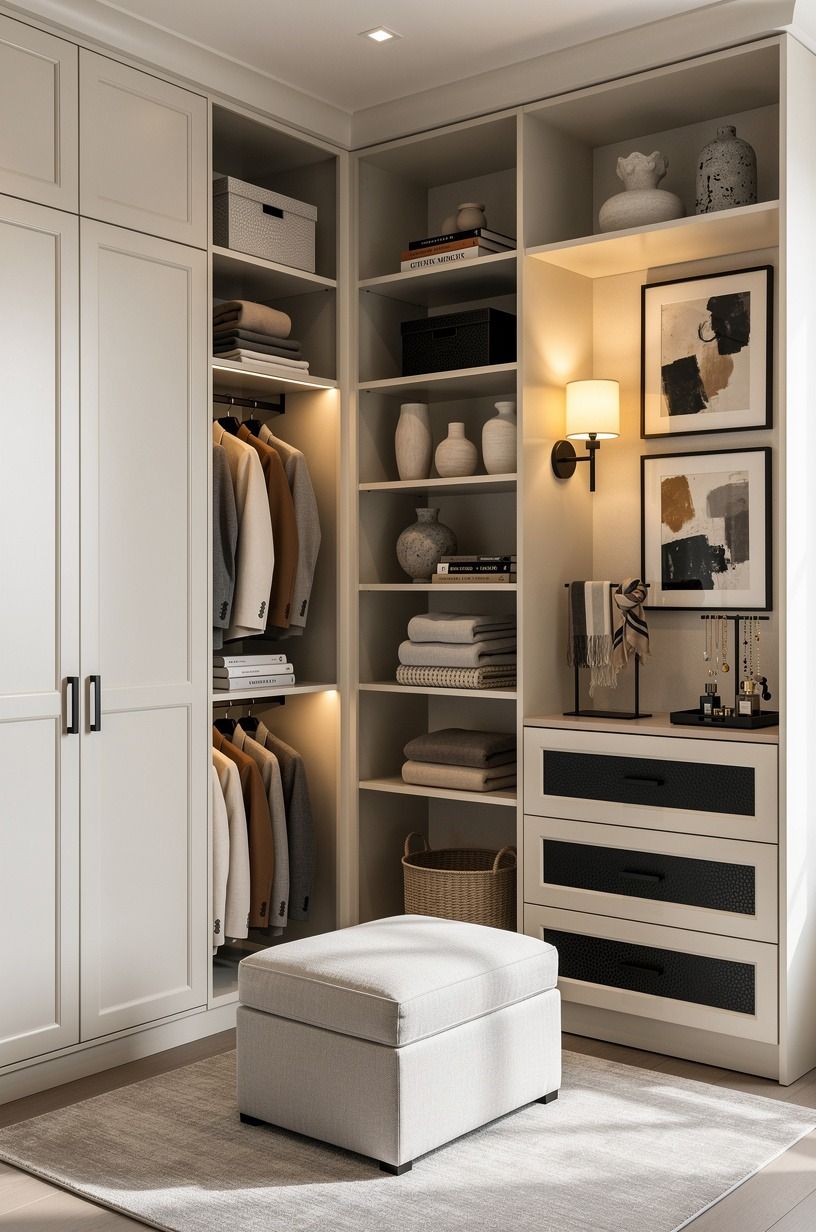 I Created a Modern Dressing Room That Are Sleek, Smart, and Functional