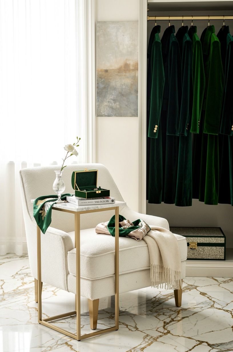 Use velvet hangers instead of mismatched plastic