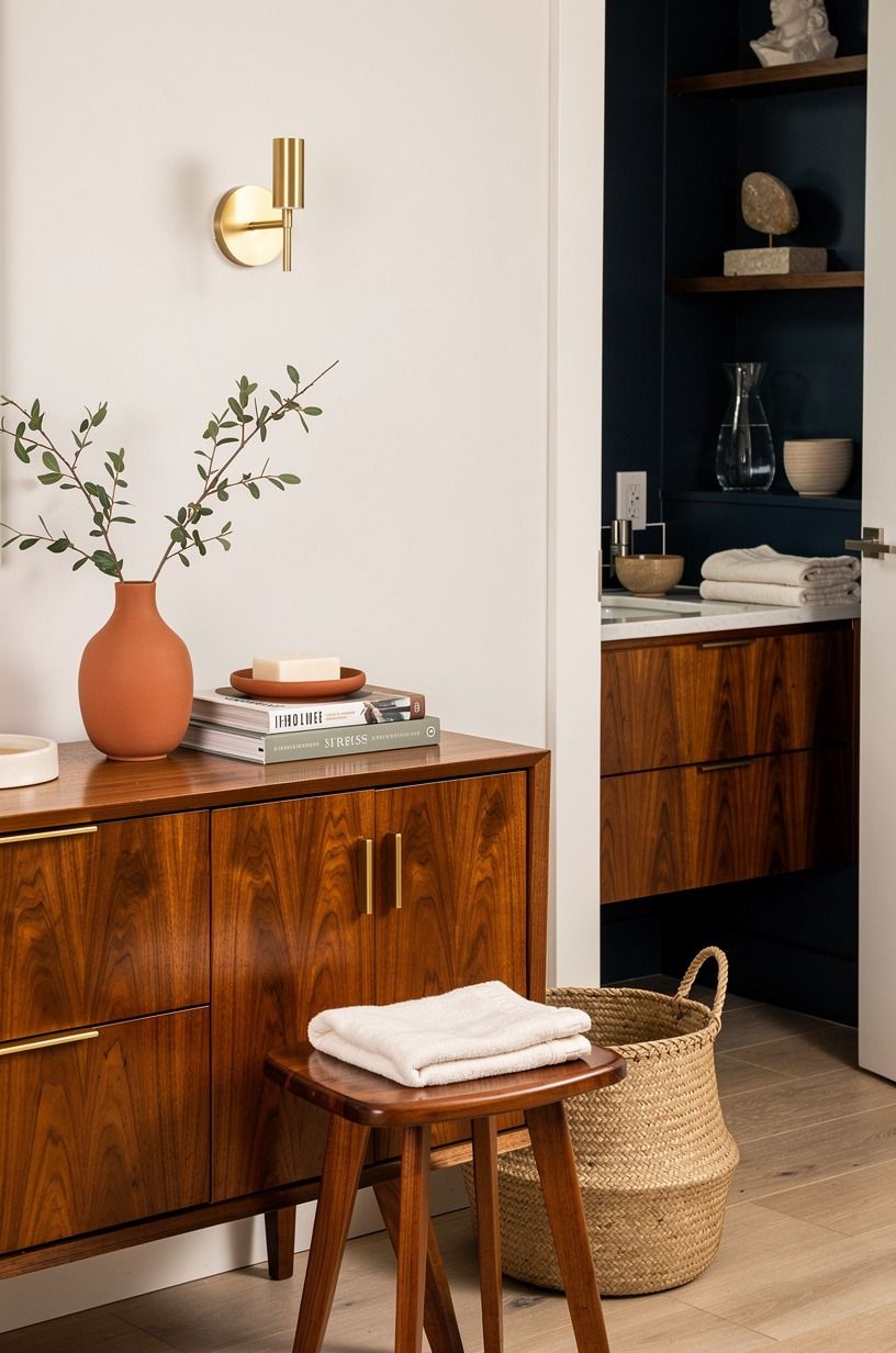 Choose clay over cold gray accessories