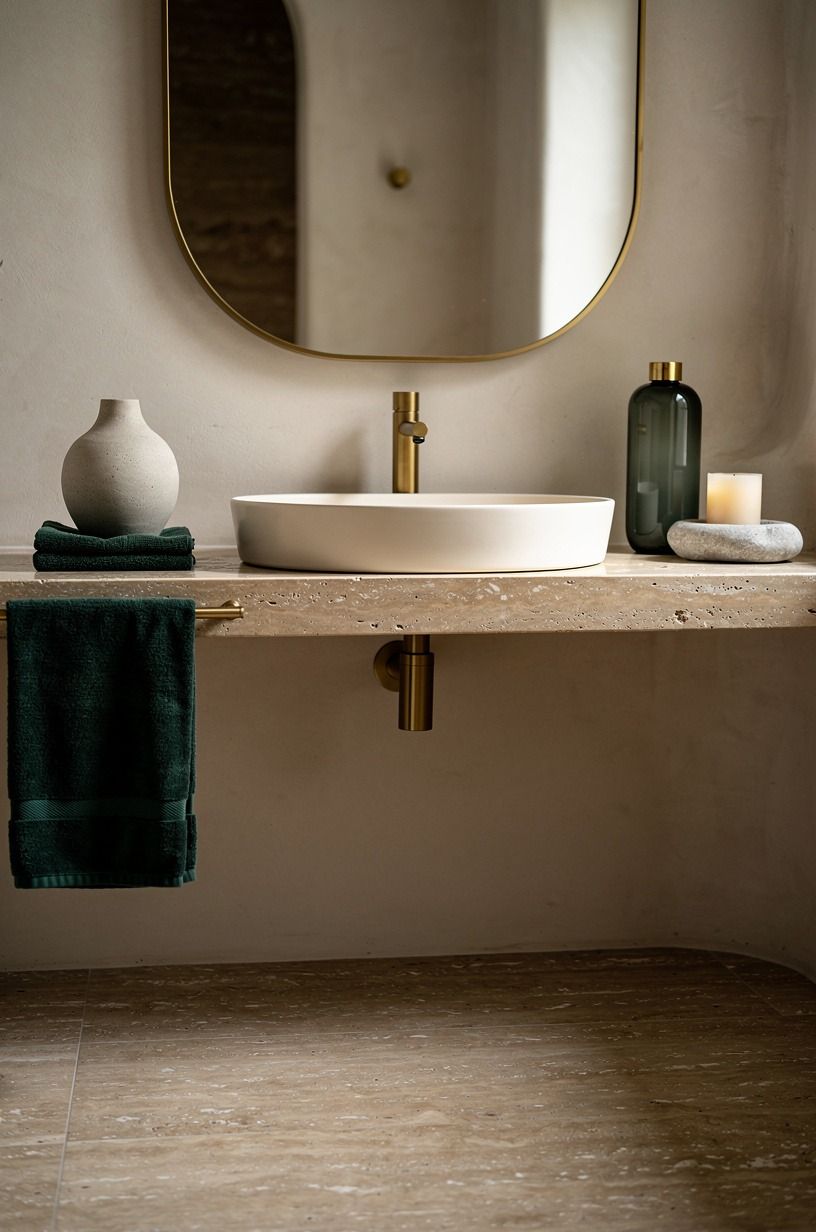 Frame the sink with a quieter faucet silhouette