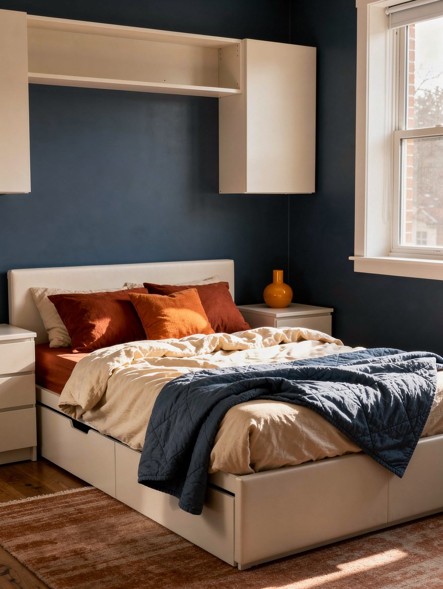 Use MALM Ottoman Storage in Tight Clearances