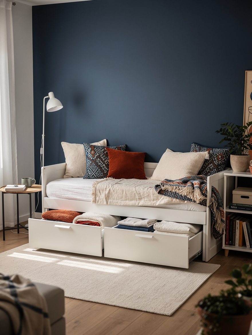 Turn a Studio Into a Living Room With BRIMNES Day-bed