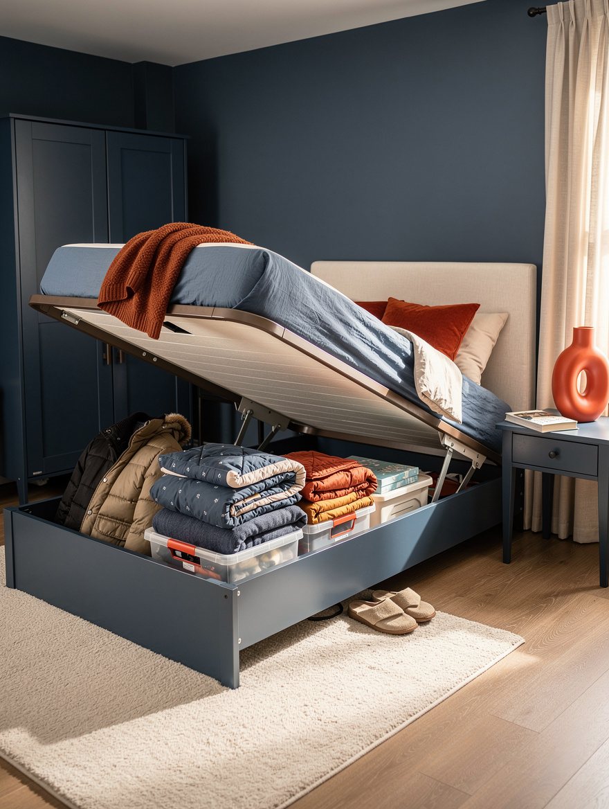 Reserve Lift-Up Storage for Bulky Seasonal Pieces