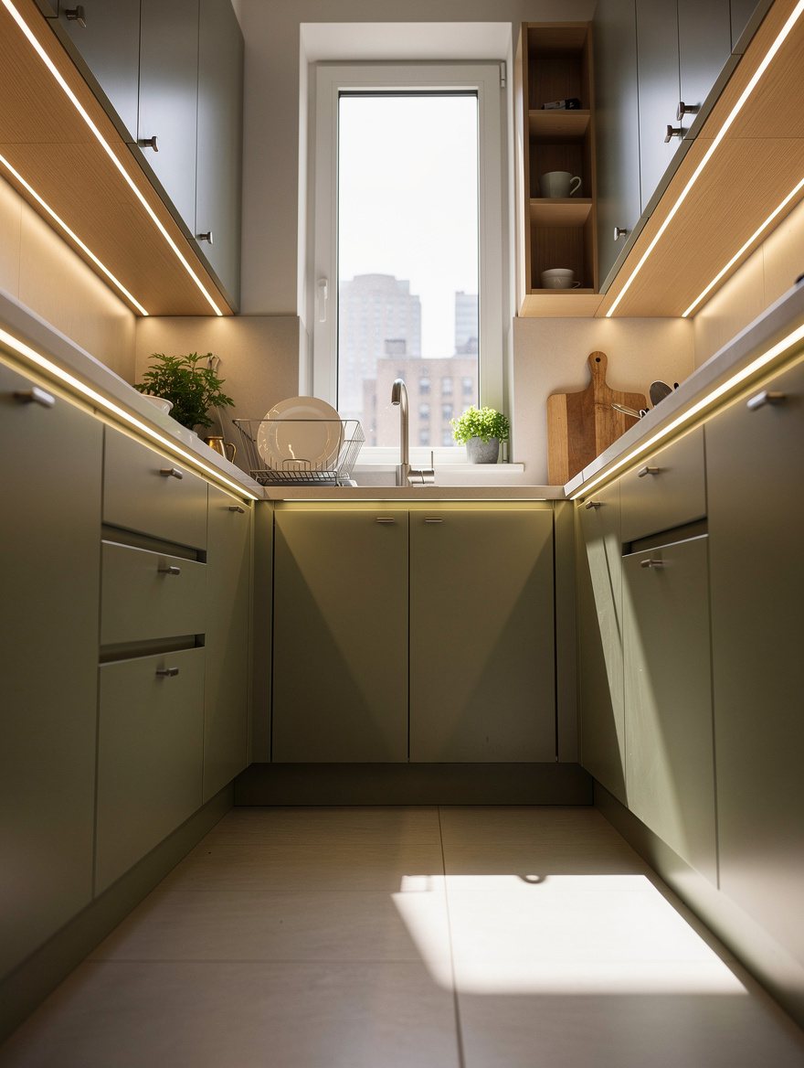Run Under-Cabinet Bars Across Short Kitchen Runs