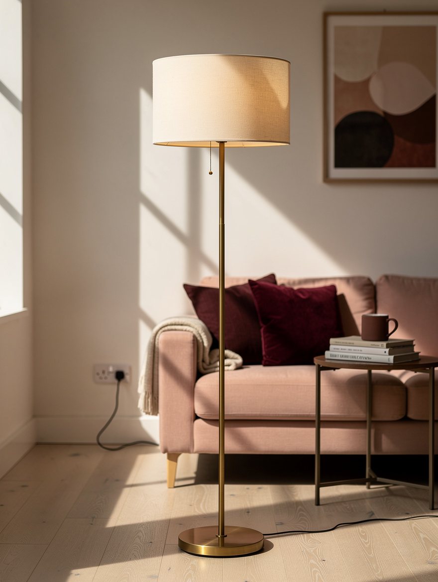 Anchor the Living Room With a Tall Floor Lamp