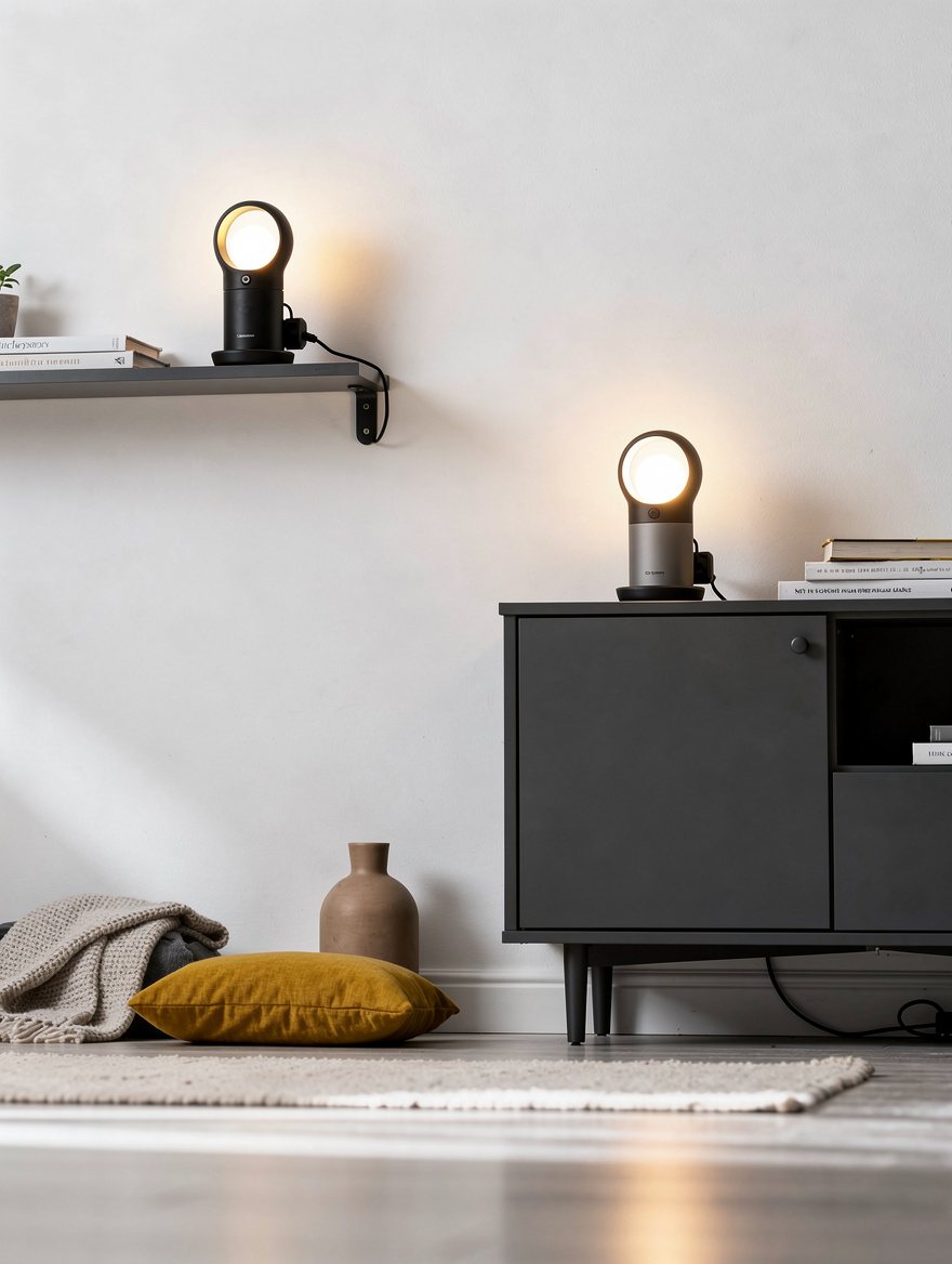 Place Portable Lamps at Eye Level, Not Just on Tables