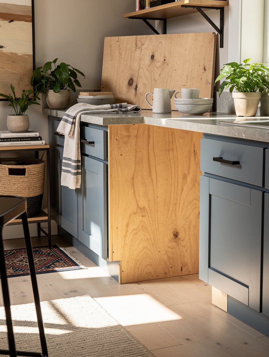 Rest a Thin Plywood Panel at the Counter