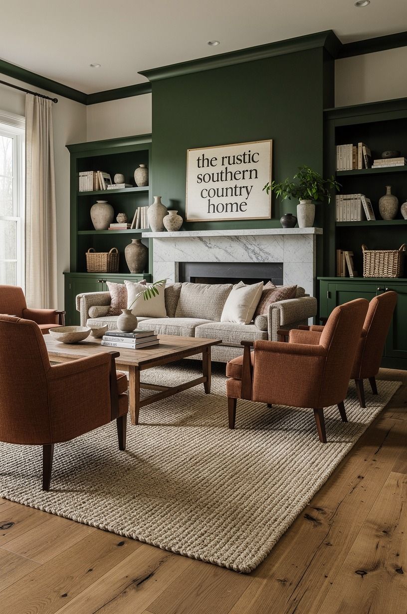 Anchor southern house decor country farmhouse style with a wool rug