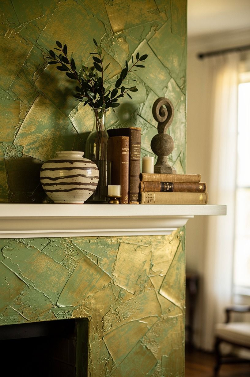 Create country charm decor with one honest mantel