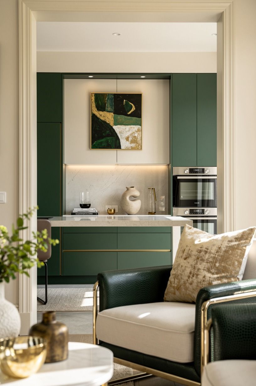 Hang art where a cabinet would be expected