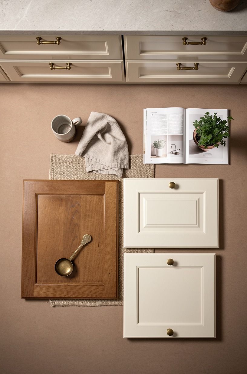 Mix cabinet fronts instead of adding a giant hood