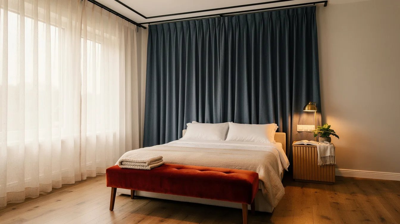 12 Designer Curtain Tricks That Make Bedroom Ceilings Look Taller