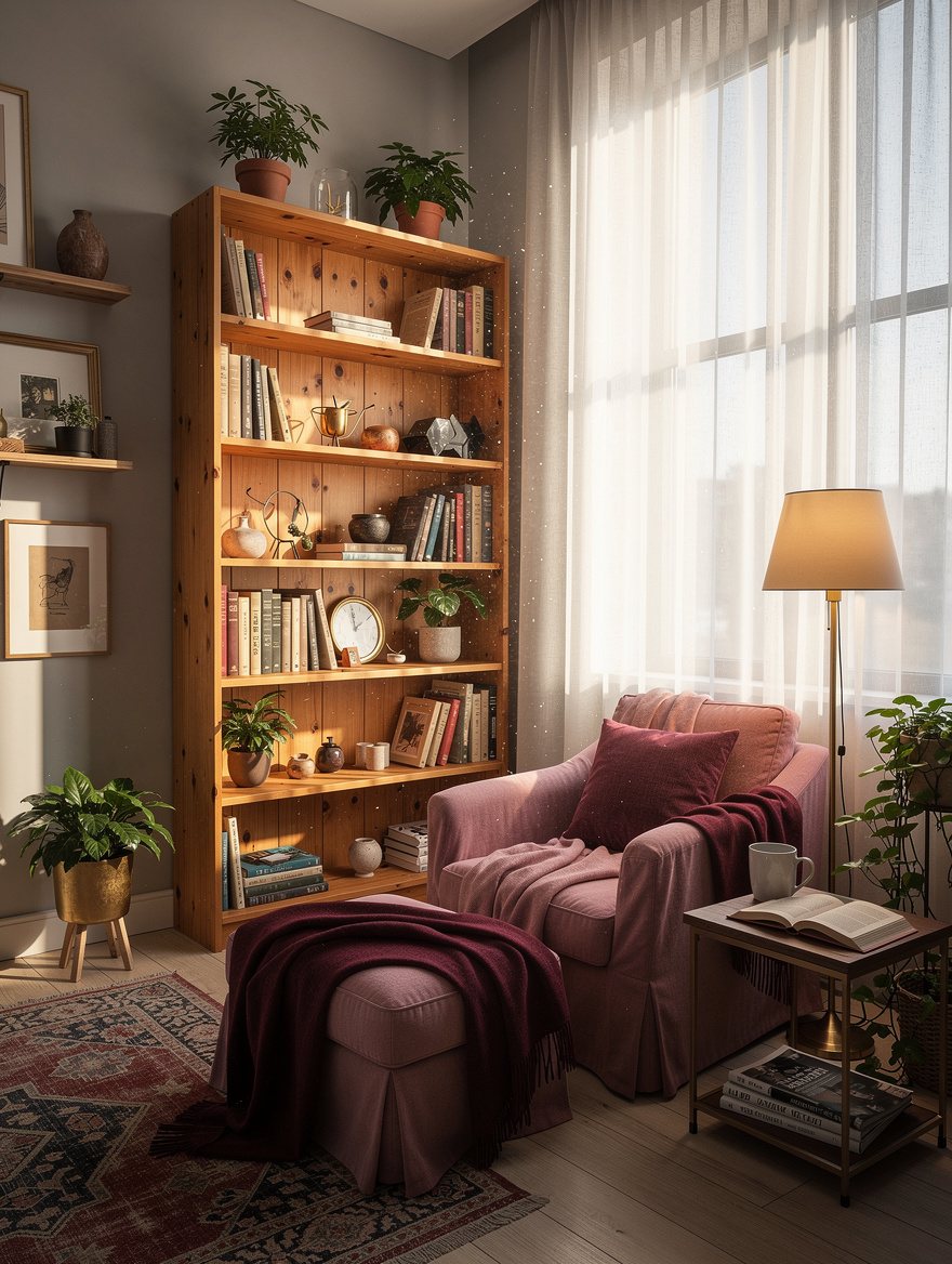 Use a Pine Bookcase for Books That Need a Home