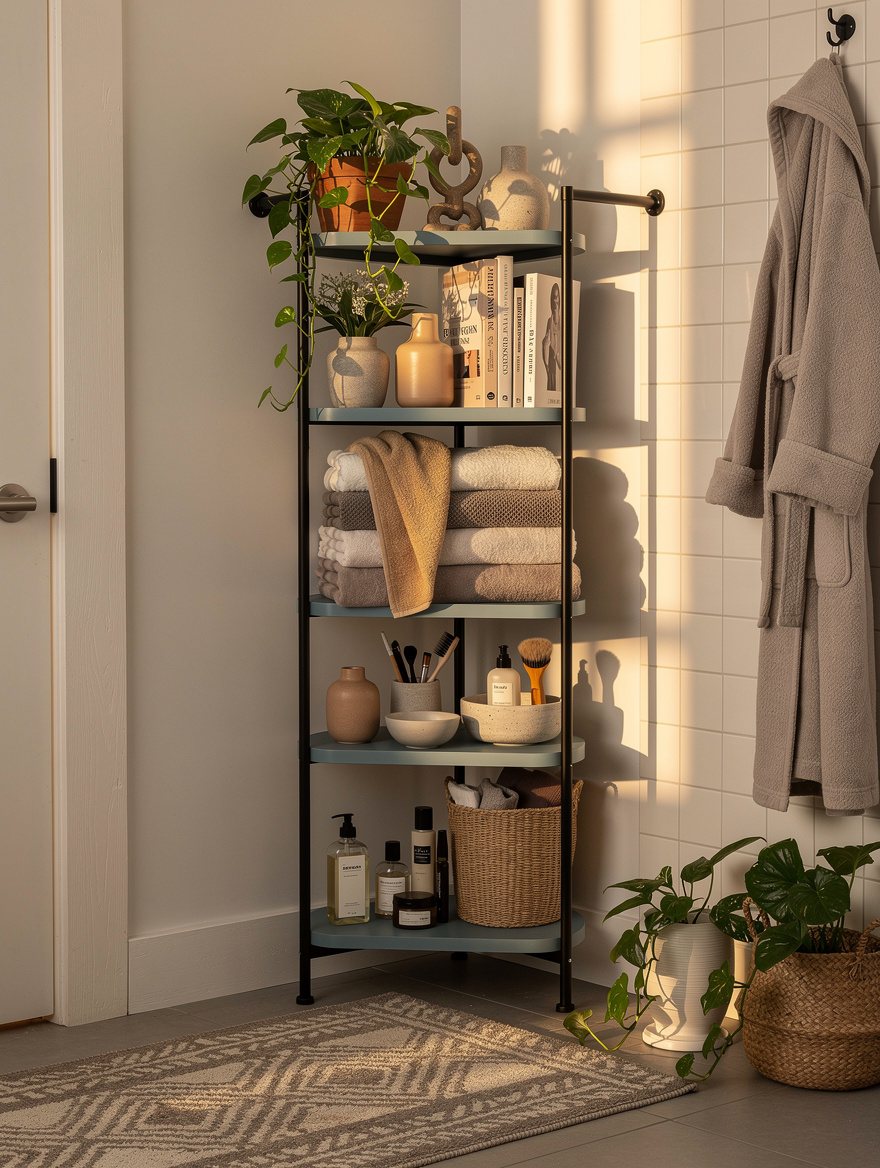 Claim Bathroom Storage Without Drilling Tile