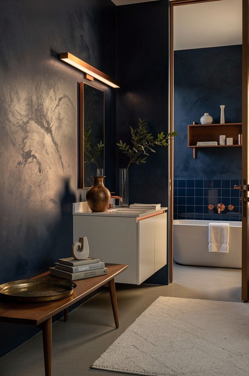 Mix old metal with one clean-lined fixture