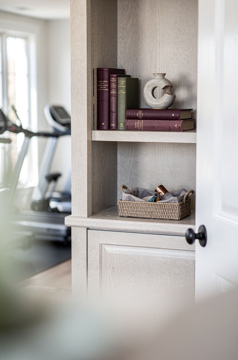 Create a phone-free shelf near the door