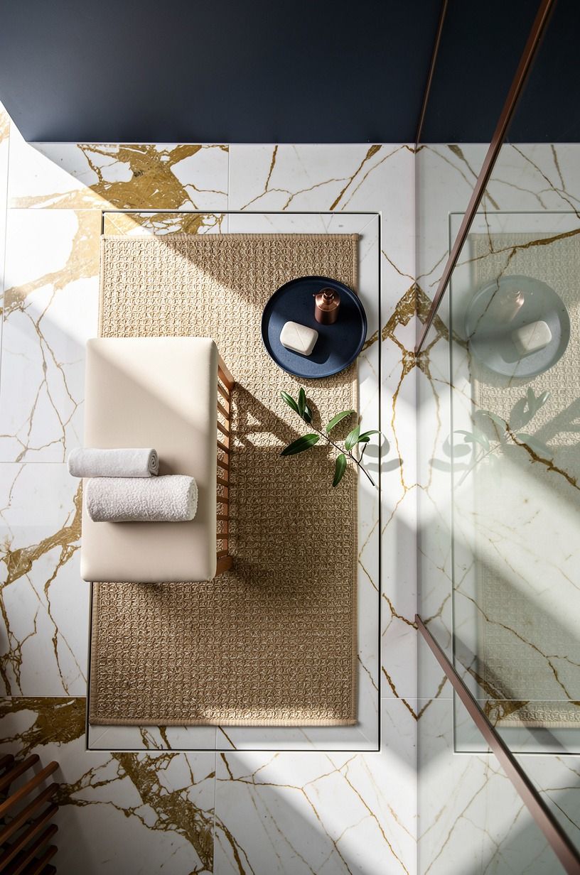 Create a Dry Landing Zone Beside the Shower