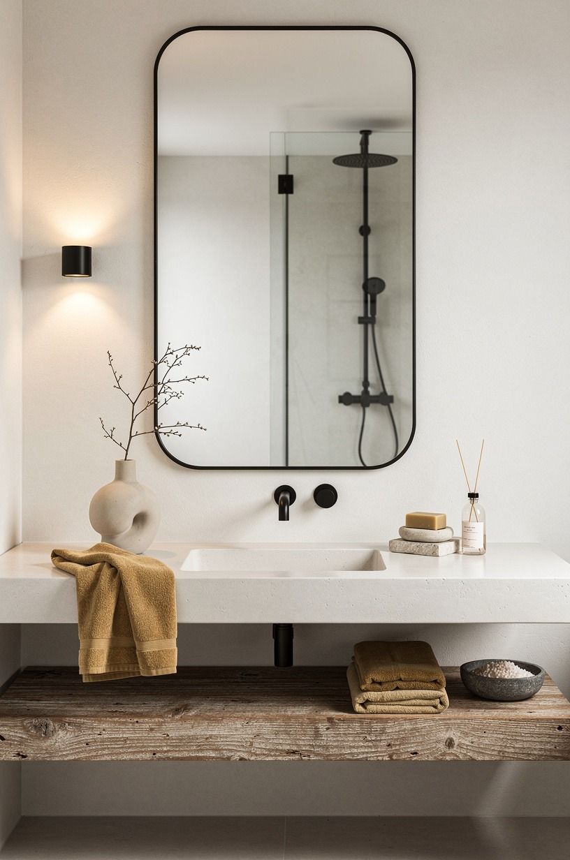 Layer a Spa Bathroom Design Around One Mirror