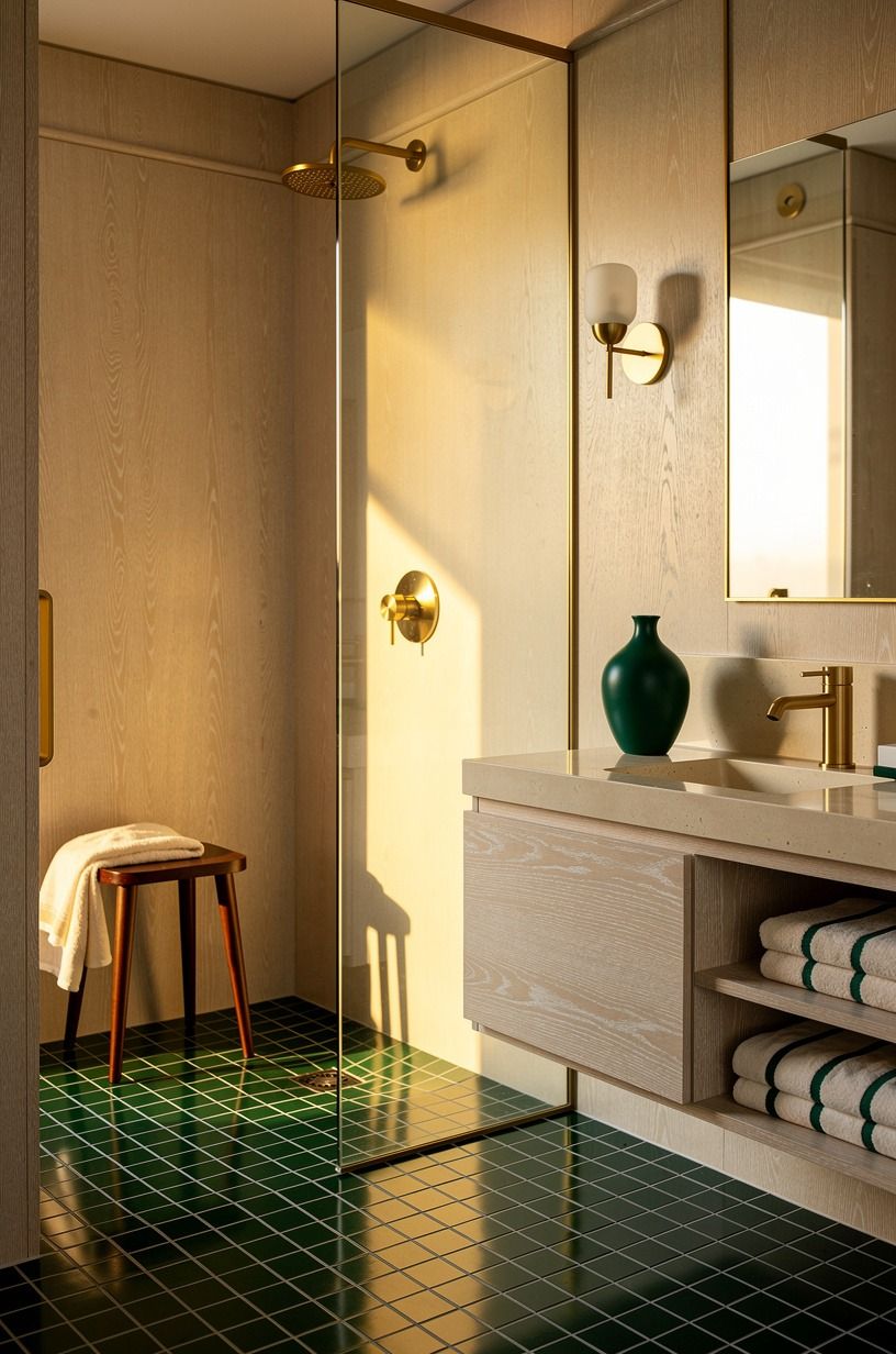 Run One Floor Tile Through the Shower