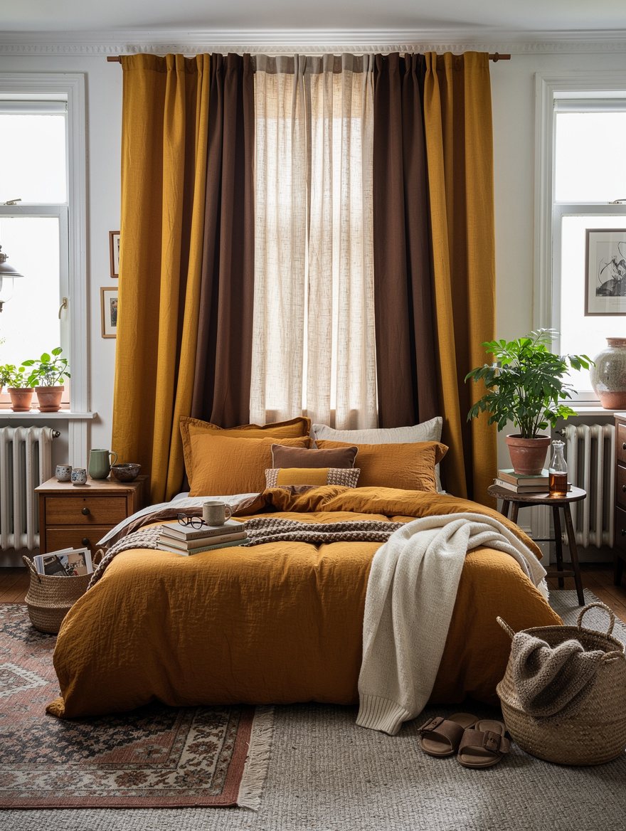 Hang Full-Length Curtains Behind the Bed