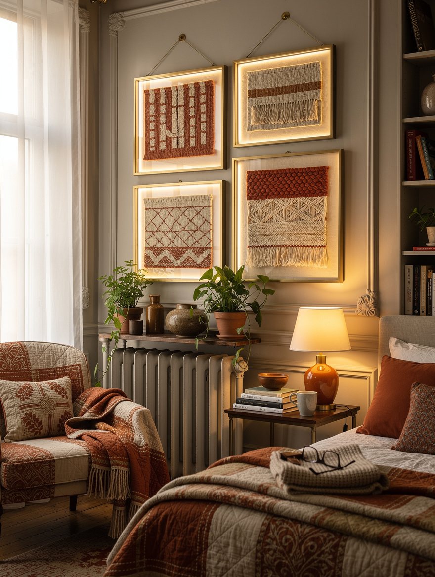 Create a Textile Gallery in Oversized Frames