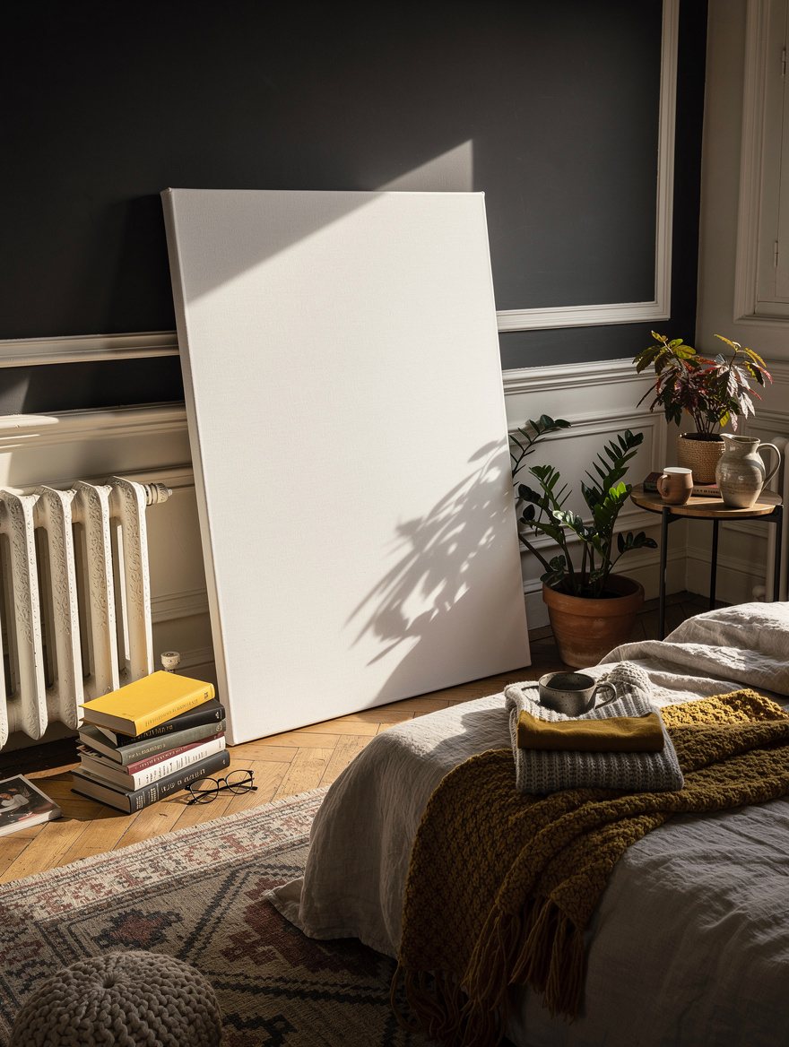 Lean an Oversized Canvas Against the Wall