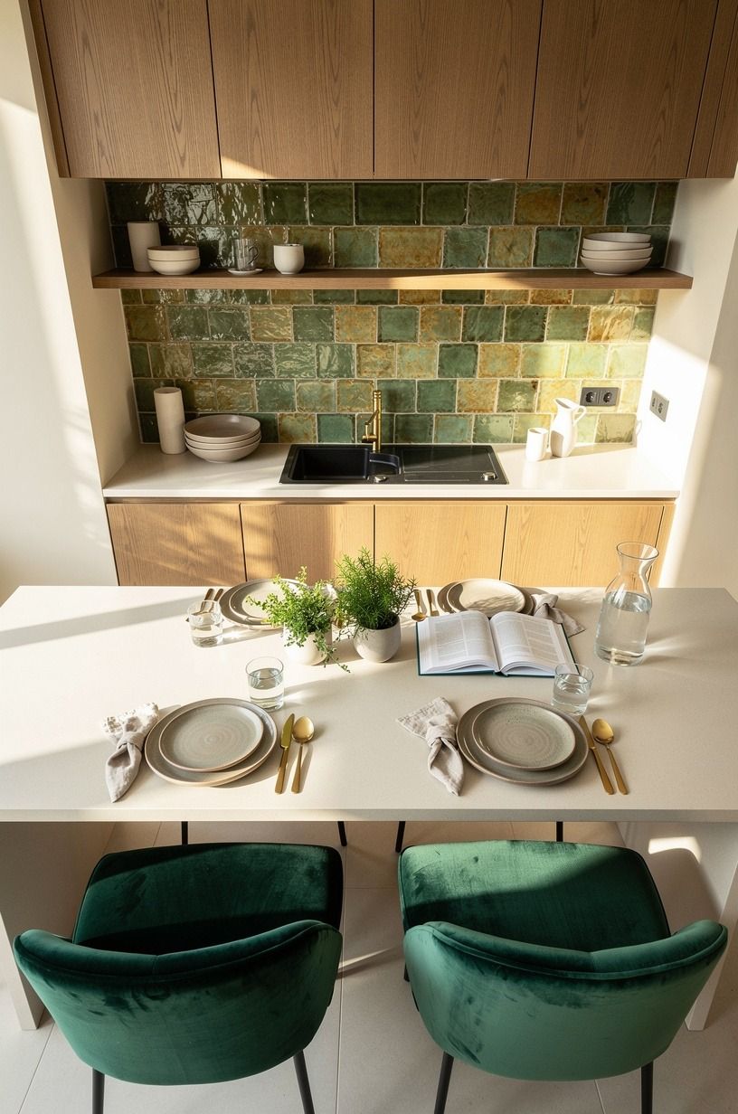 Choose a Hand-Glazed Backsplash With Imperfect Edges