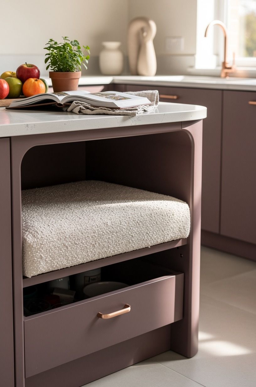 Build storage below the seat, then hide the plastic