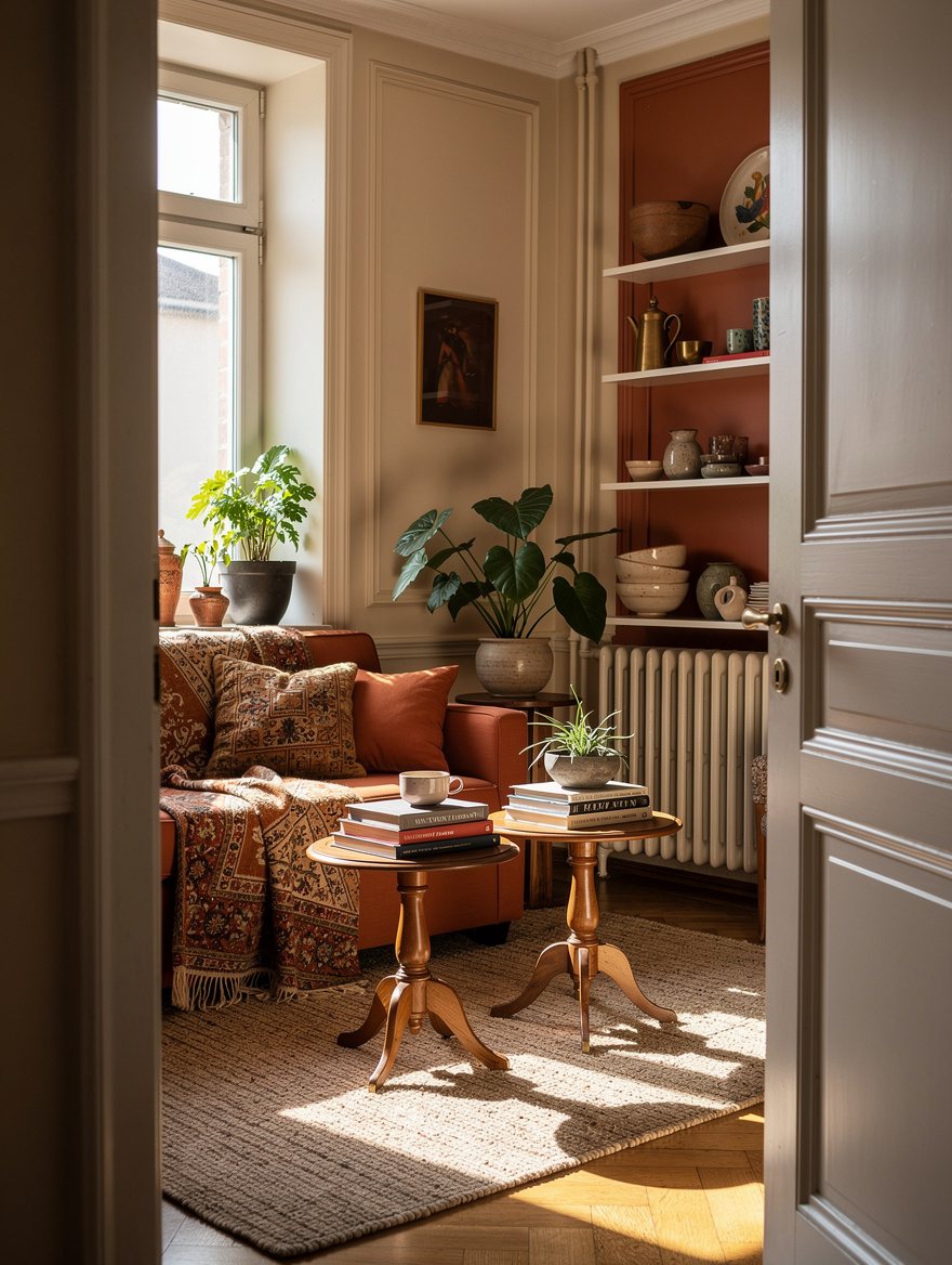 Float Two Small Pedestal Tables